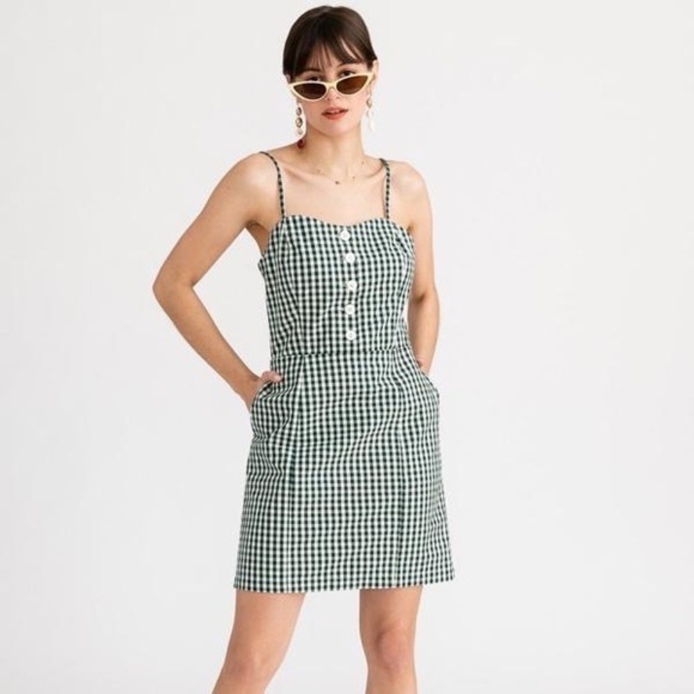 Petite Studio Gingham Dress